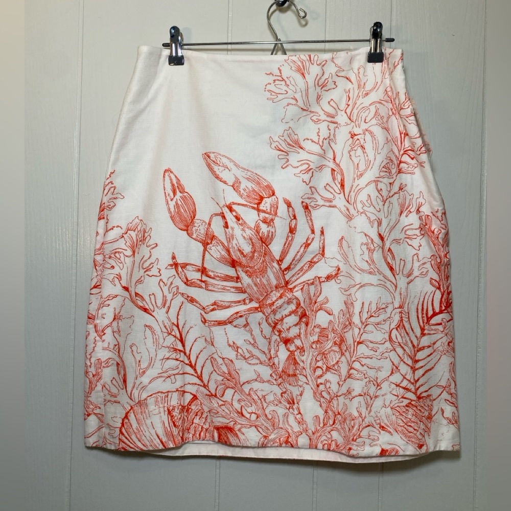 Anthropologie HD in Paris Lobster Print Women's Skirt Size 12